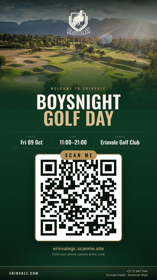 BoysNight Golf Day scan-me poster